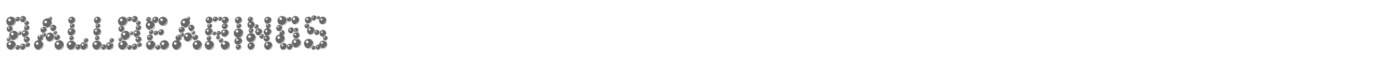 Sample characters Bear Balling / Ball Bearings Font