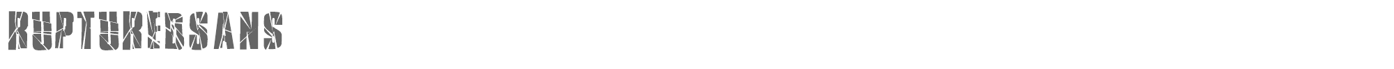 Sample characters Ruptured Sans Font