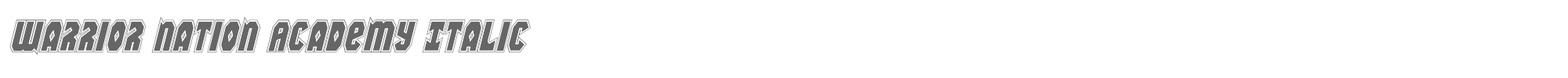 Warrior Nation warnationacadital.ttf font preview