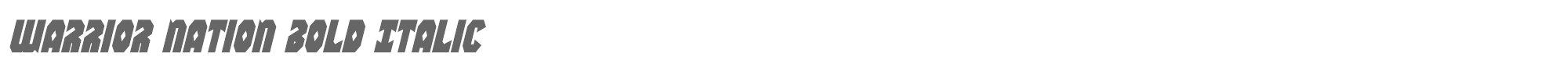 Warrior Nation warnationboldital.ttf font preview