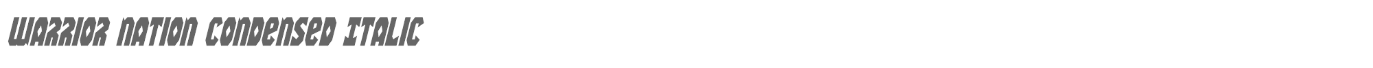 Warrior Nation warnationcondital.ttf font preview