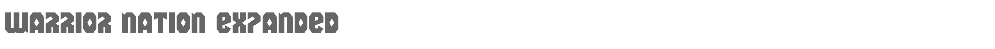 Warrior Nation warnationexpand.ttf font preview