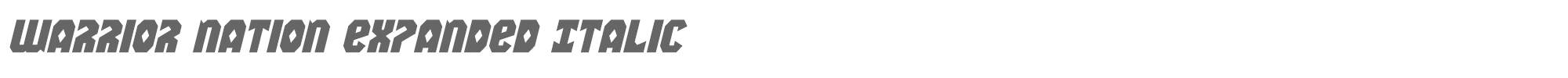 Warrior Nation warnationexpandital.ttf font preview