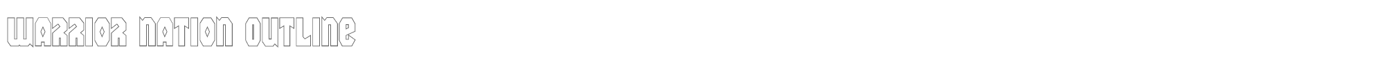 Warrior Nation warnationout.ttf font preview
