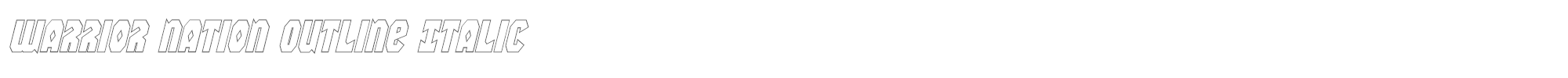 Warrior Nation warnationoutital.ttf font preview