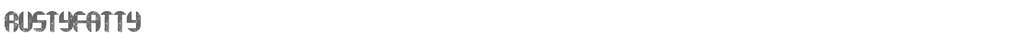 Sample characters rustyfatty Font