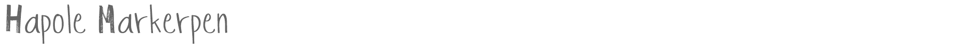 Sample characters Hapole Markerpen Font