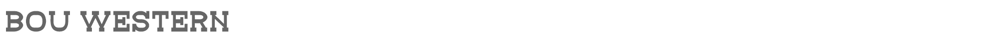 Sample characters Bou Western Font