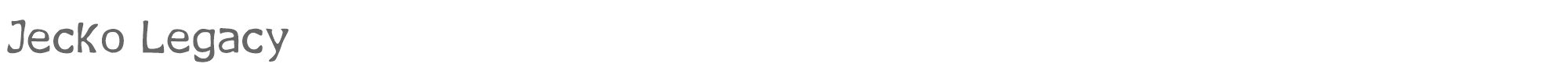 Sample characters Jecko Legacy Font