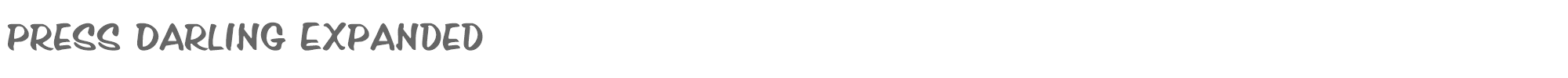 Press Darling pressdarlingexpand.ttf font preview