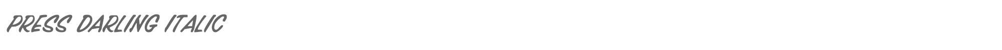 Press Darling pressdarlingital.ttf font preview