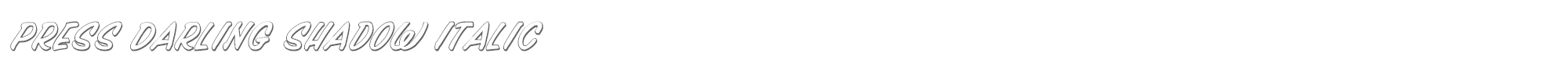 Press Darling pressdarlingshadital.ttf font preview