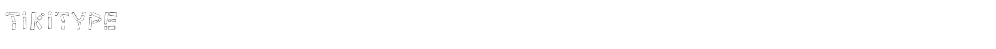 Sample characters Tikitype Font