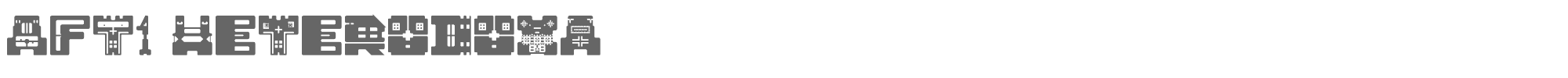 Sample characters AFT1 Heterodoxa Font