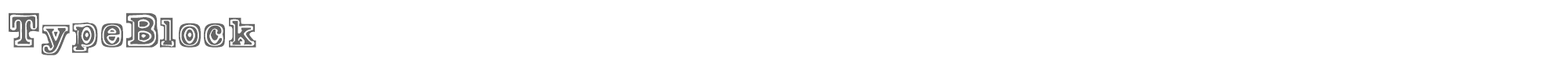 Sample characters TypeBlock Font