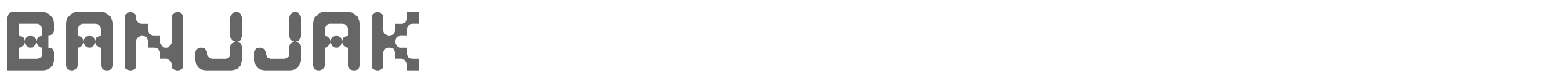 Sample characters Banjjak Font
