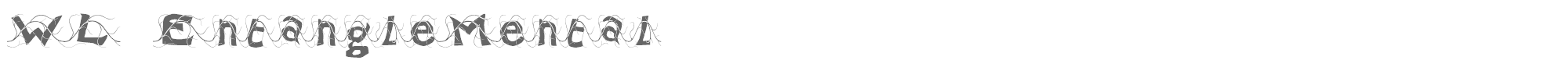 Sample characters WL EntangleMental Font