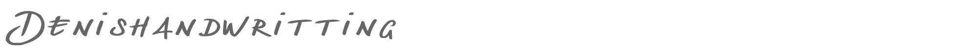 Sample characters Denis handwritting Font