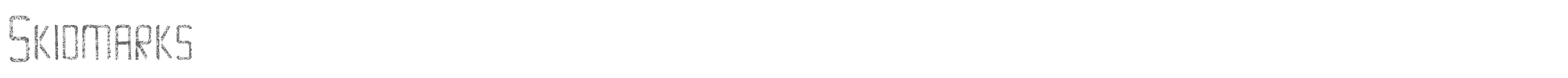 Sample characters Skidmarks Font