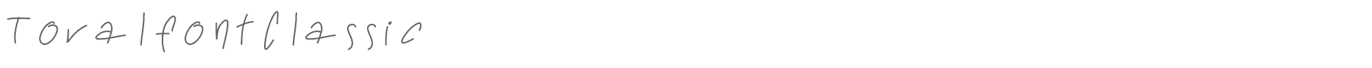 Sample characters Toralfont Classic Font
