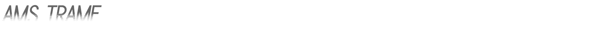 Sample characters Ams Trame Font