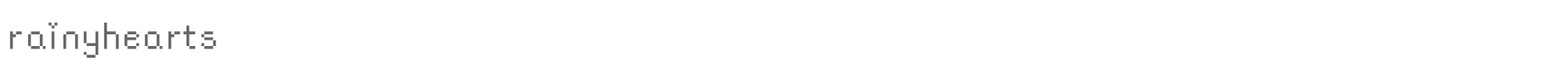 Rainy Hearts rainyhearts.ttf font preview