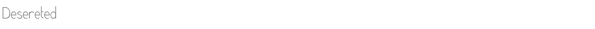 Sample characters Desereted Font