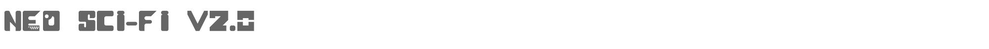 Sample characters Neo Sci-Fi v2.0 Font