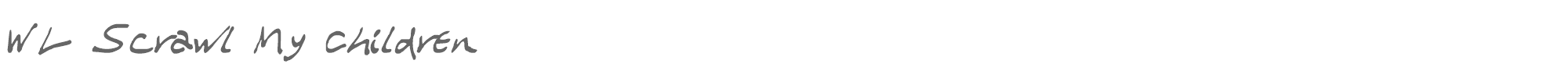 Sample characters WL Scrawl My Children Font