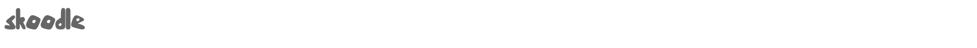 Sample characters Skoodle Font