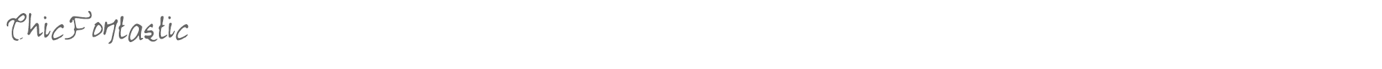 Sample characters ChicFontastic Font