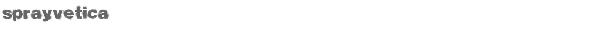 Sample characters Sprayvetica Font
