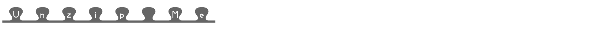 Sample characters Unzip Me Font