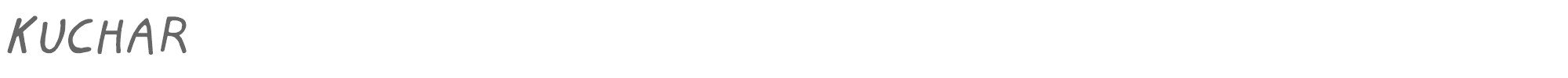 Sample characters Kuchar Font