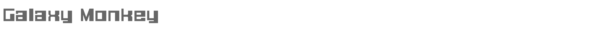 Sample characters Galaxy Monkey Font
