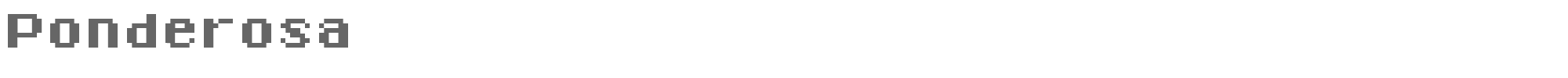 Sample characters Ponderosa Font