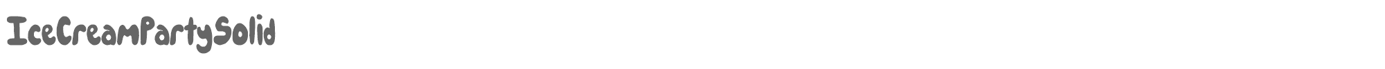 IceCreamParty IceCreamPartySolid.ttf font preview
