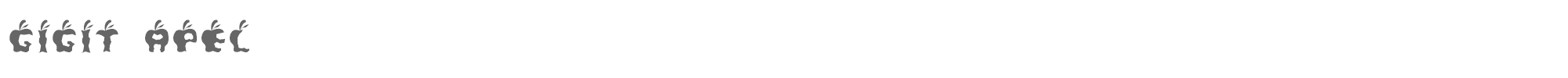 Sample characters Gigit Apel Font