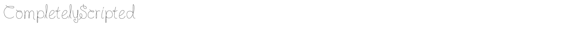 Sample characters Completely Scripted Font