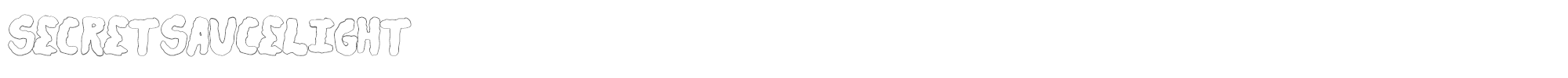 Secret Sauce secretsaucelight.ttf font preview