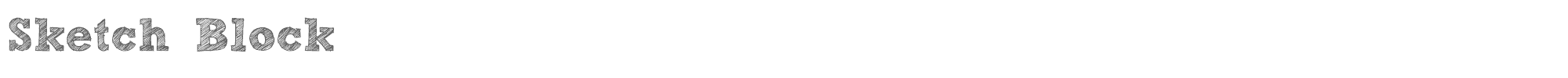 Sample characters Sketch Block Font