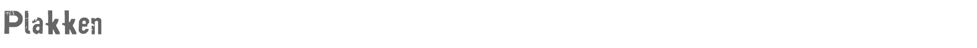 Sample characters Plakken Font