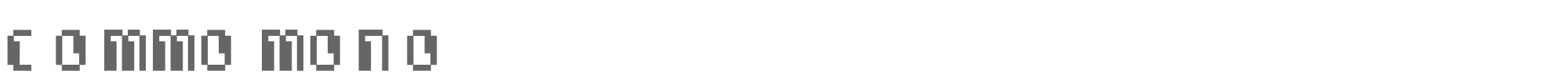 Sample characters Commo Font