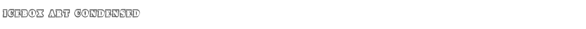 Icebox Art iceboxartcond.ttf font preview