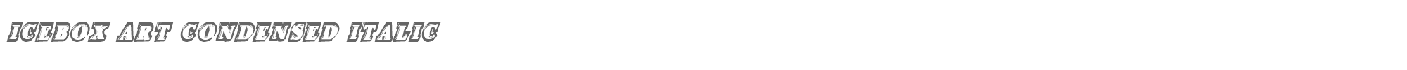Icebox Art iceboxartcondital.ttf font preview