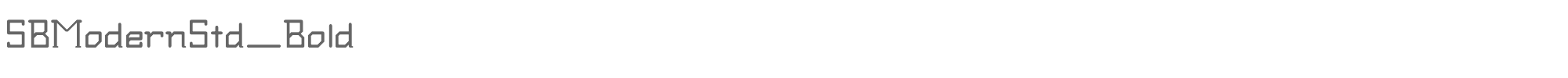 SB Modern sbmodernstd_bold.ttf font preview