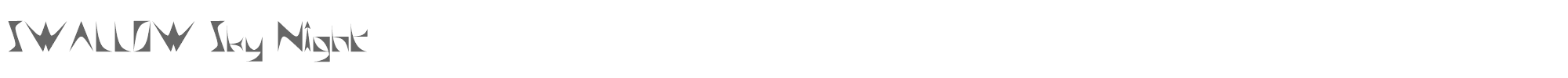 Swallow Sky Night SWALLOW.ttf font preview