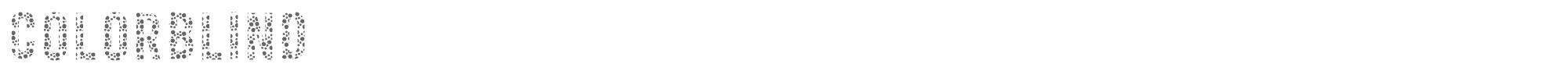 Sample characters Color Blind Font