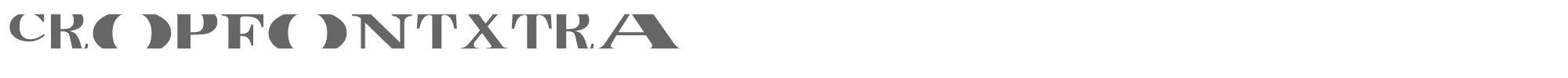 Sample characters CropFont Xtra Font