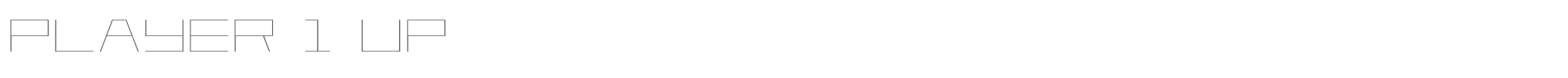 Sample characters Player 1 Up Font